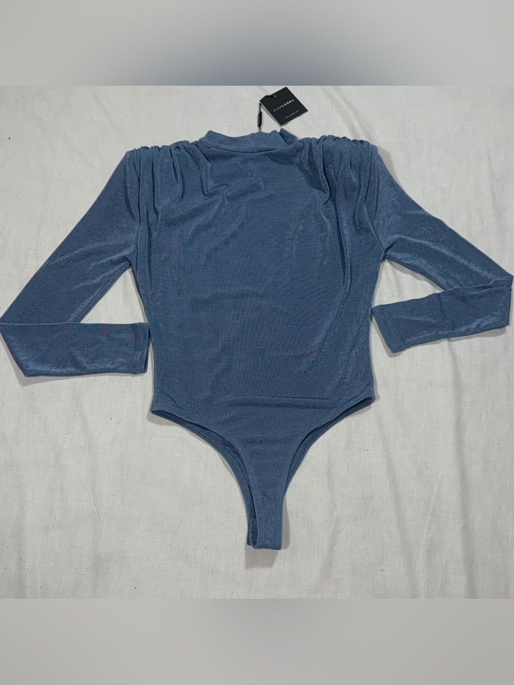 NWT JLUXLABEL Blue Ruched Bodysuit Midi Skirt 2 Piece Set M - Picture 8 of 12